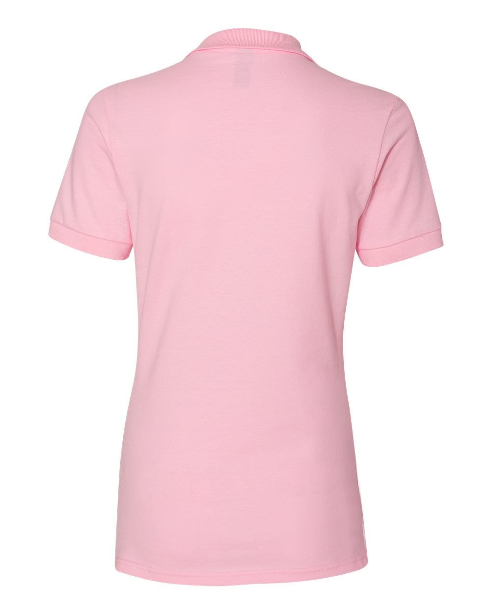 Rear View of Classic Pink Women's 100% Ring-Spun Cotton Piqué Polo - 443W