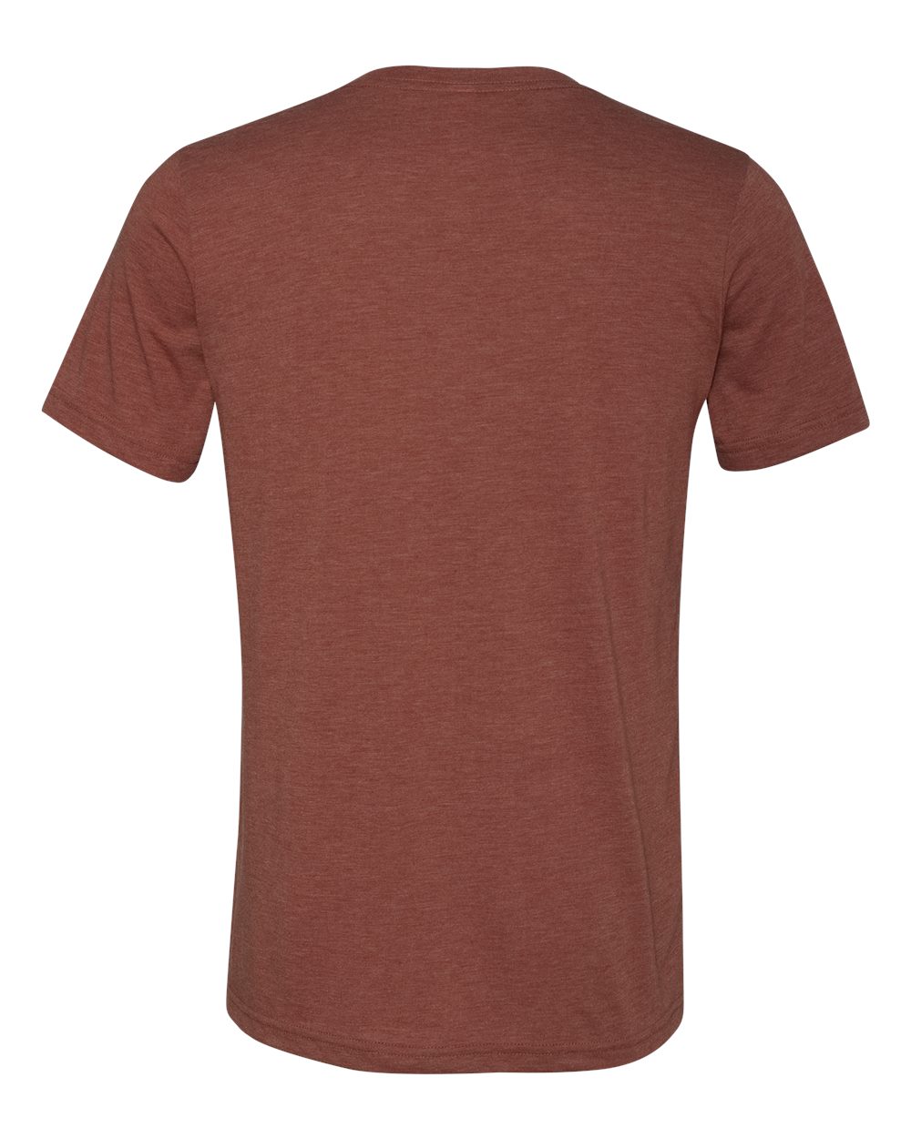 Rear View of Clay Triblend Triblend V-Neck Short Sleeve Tee - 3415