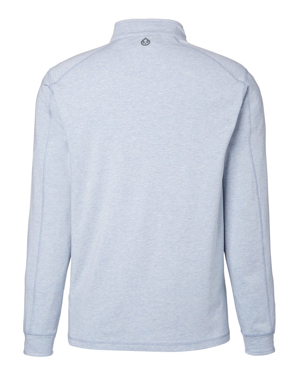 Rear View of Cloud Heather Carrollton Quarter-Zip Pullover - TM109AB