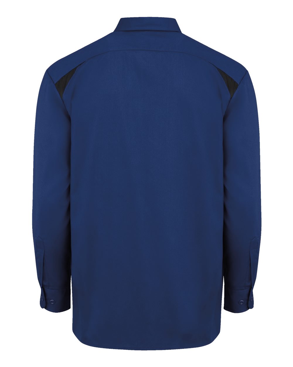 Rear View of Cobalt Blue/ Black Long Sleeve Performance Team Shirt - Tall Sizes - 6605T