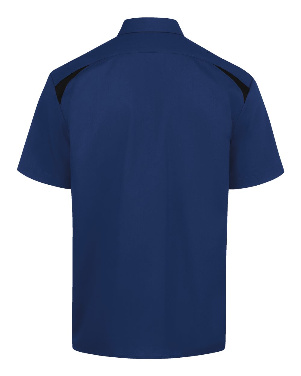 Rear View of Cobalt Blue/ Black Short Sleeve Performance Team Shirt - 05