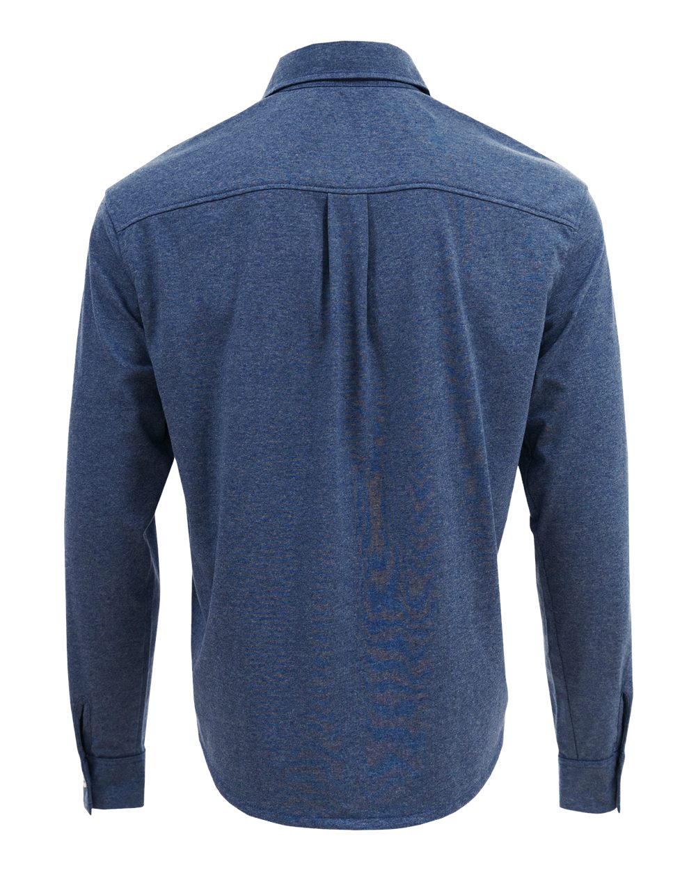 Rear View of Cobalt Eco Button Down Shirt - EC650