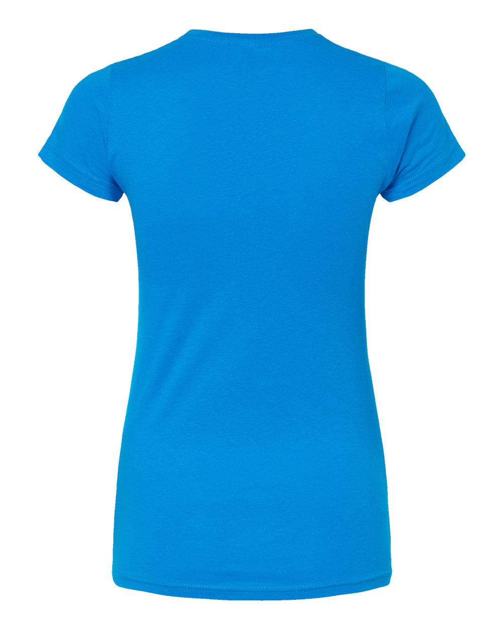 Rear View of Cobalt Women's Fitted Fine Jersey Tee - 3616