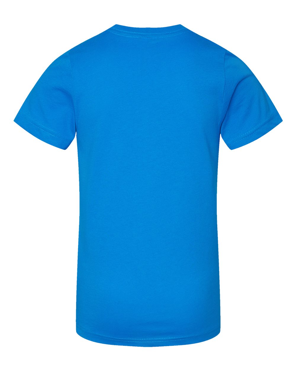 Rear View of Cobalt Youth Fine Jersey Tee - 6101