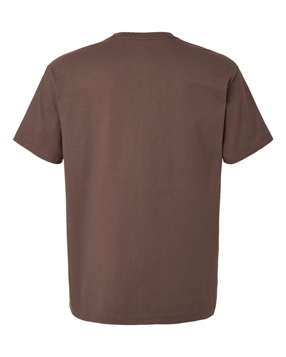 Rear View of Cocoa 7.5 oz Heavyweight Tee - 4610