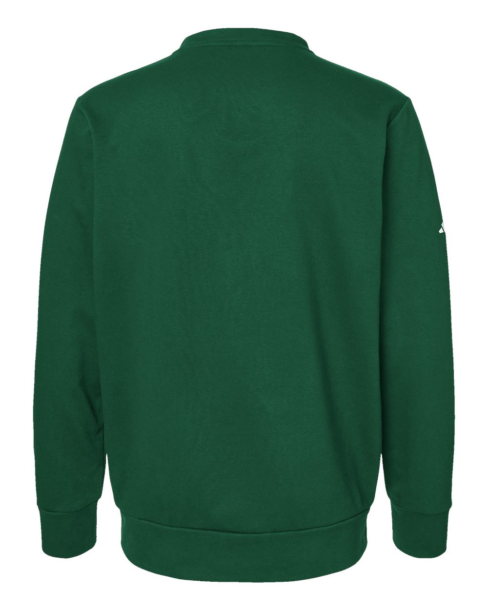 Rear View of Collegiate Green Fleece Crewneck Sweatshirt - A434