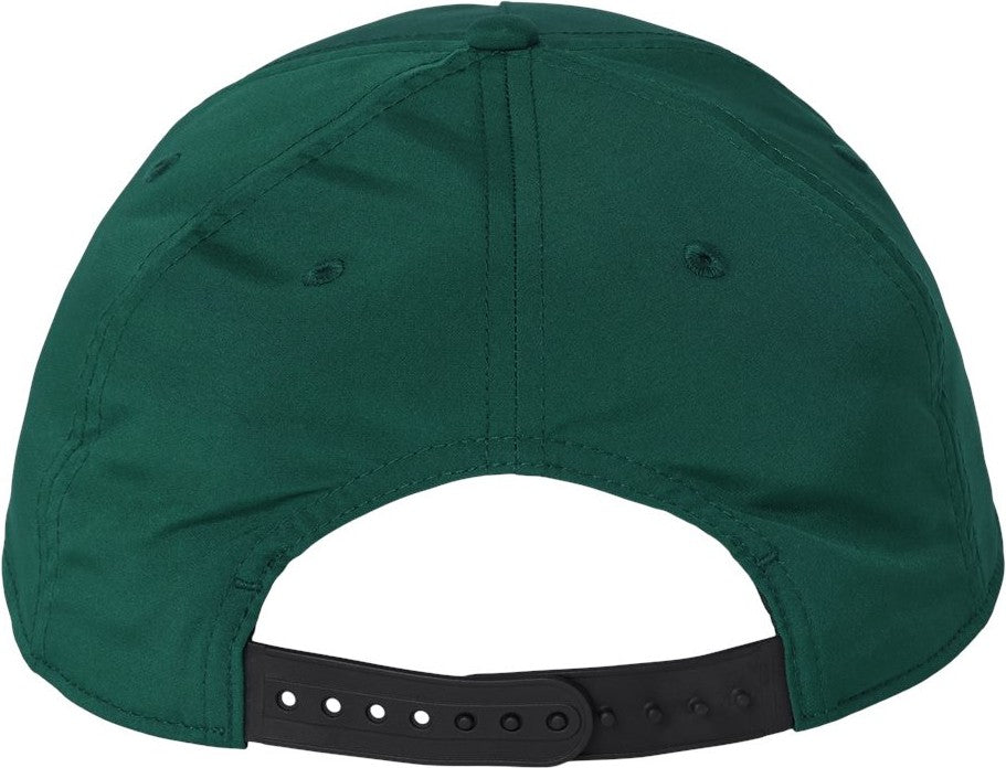 Front View of Collegiate Green Sustainable Five-Panel Tour Cap - A3001S