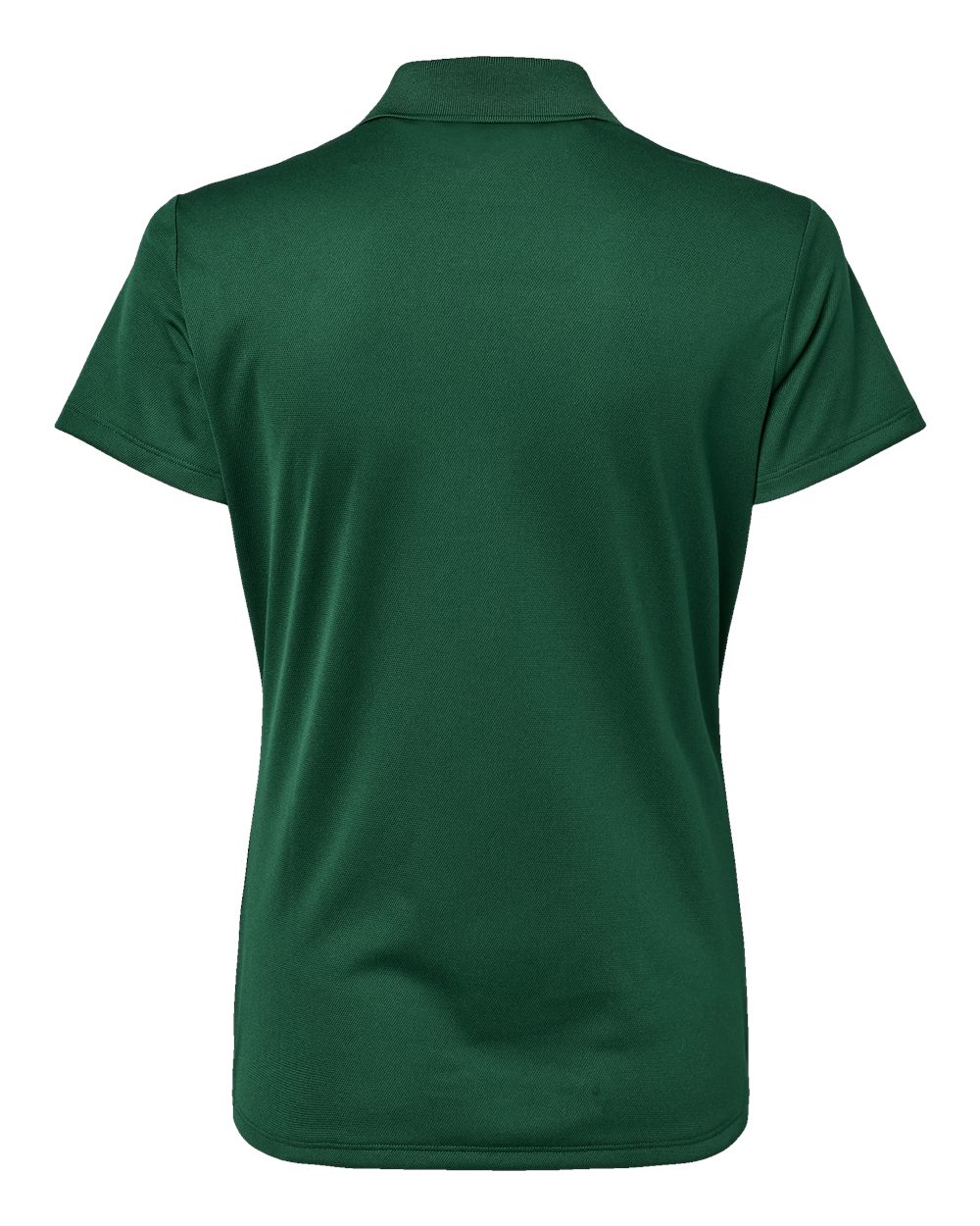 Rear View of Collegiate Green Women's Basic Sport Polo - A431