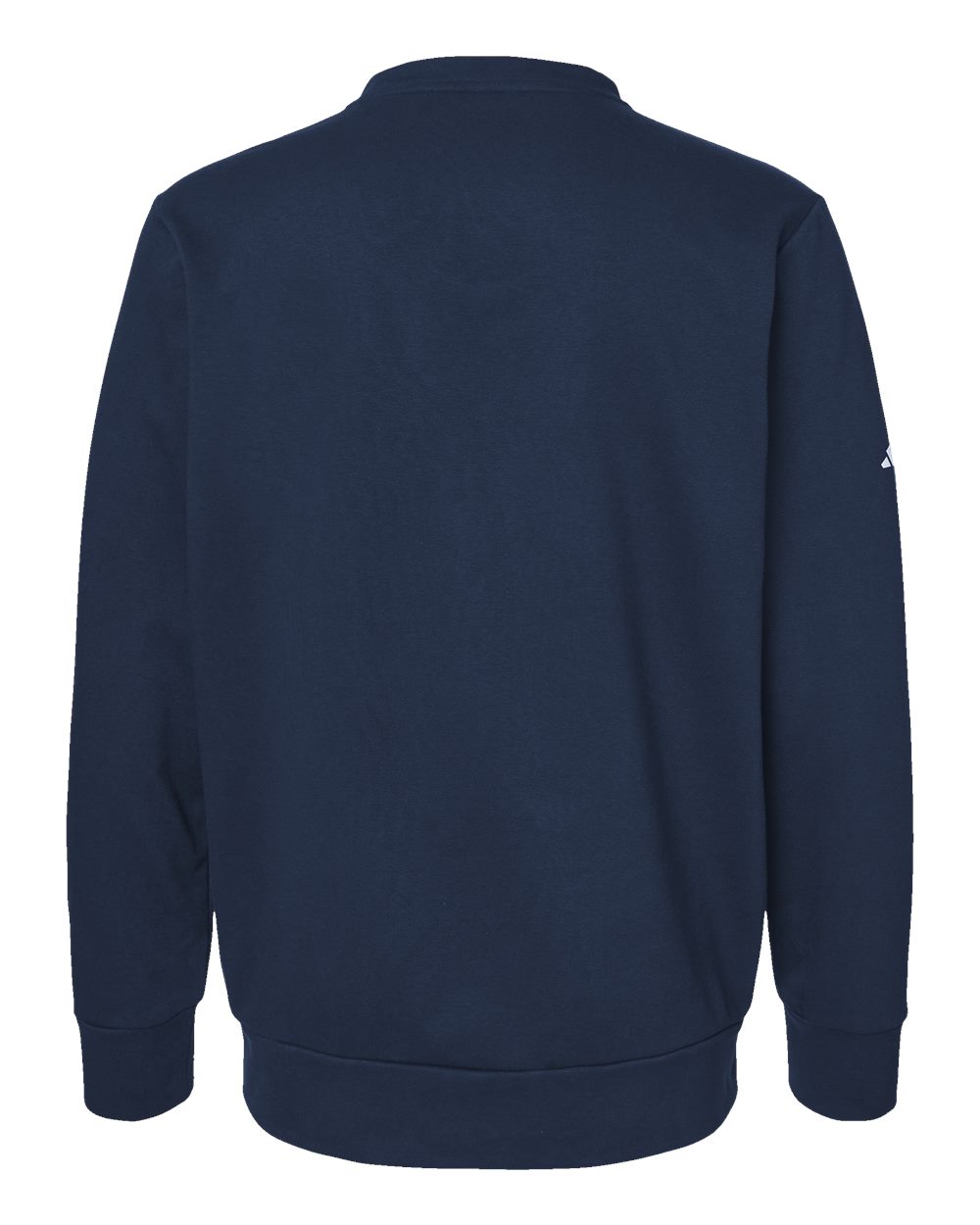 Rear View of Collegiate Navy Fleece Crewneck Sweatshirt - A434