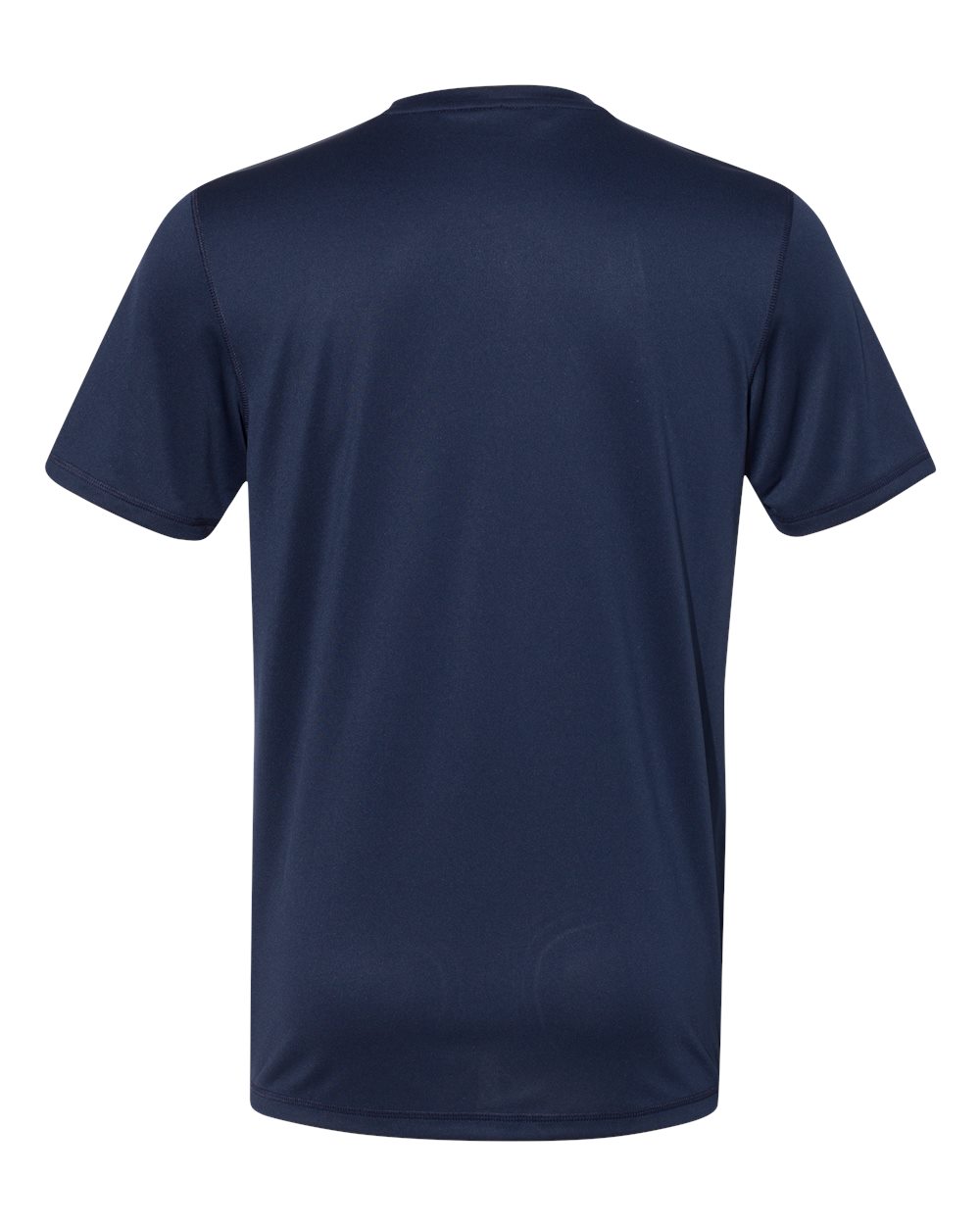 Rear View of Collegiate Navy Sport T-Shirt - A376
