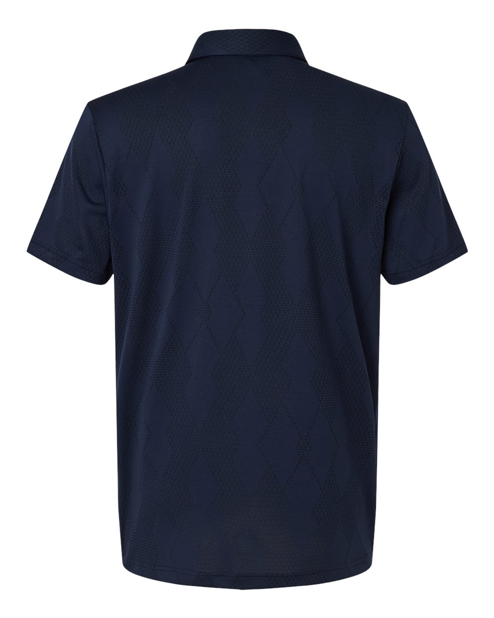 Rear View of Collegiate Navy Ultimate Textured Polo - A2008