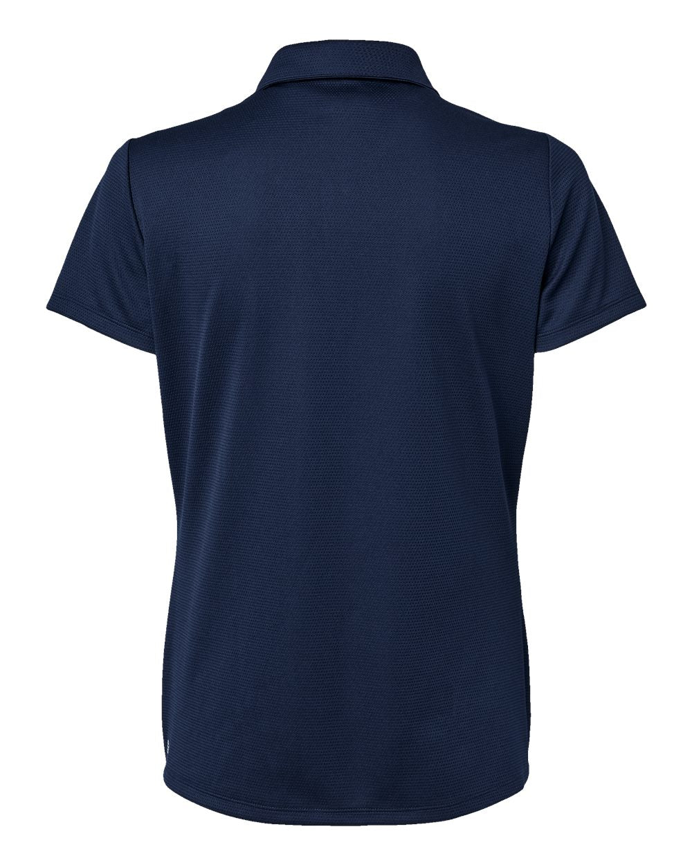 Rear View of Collegiate Navy Women's Micro Pique Polo - A581