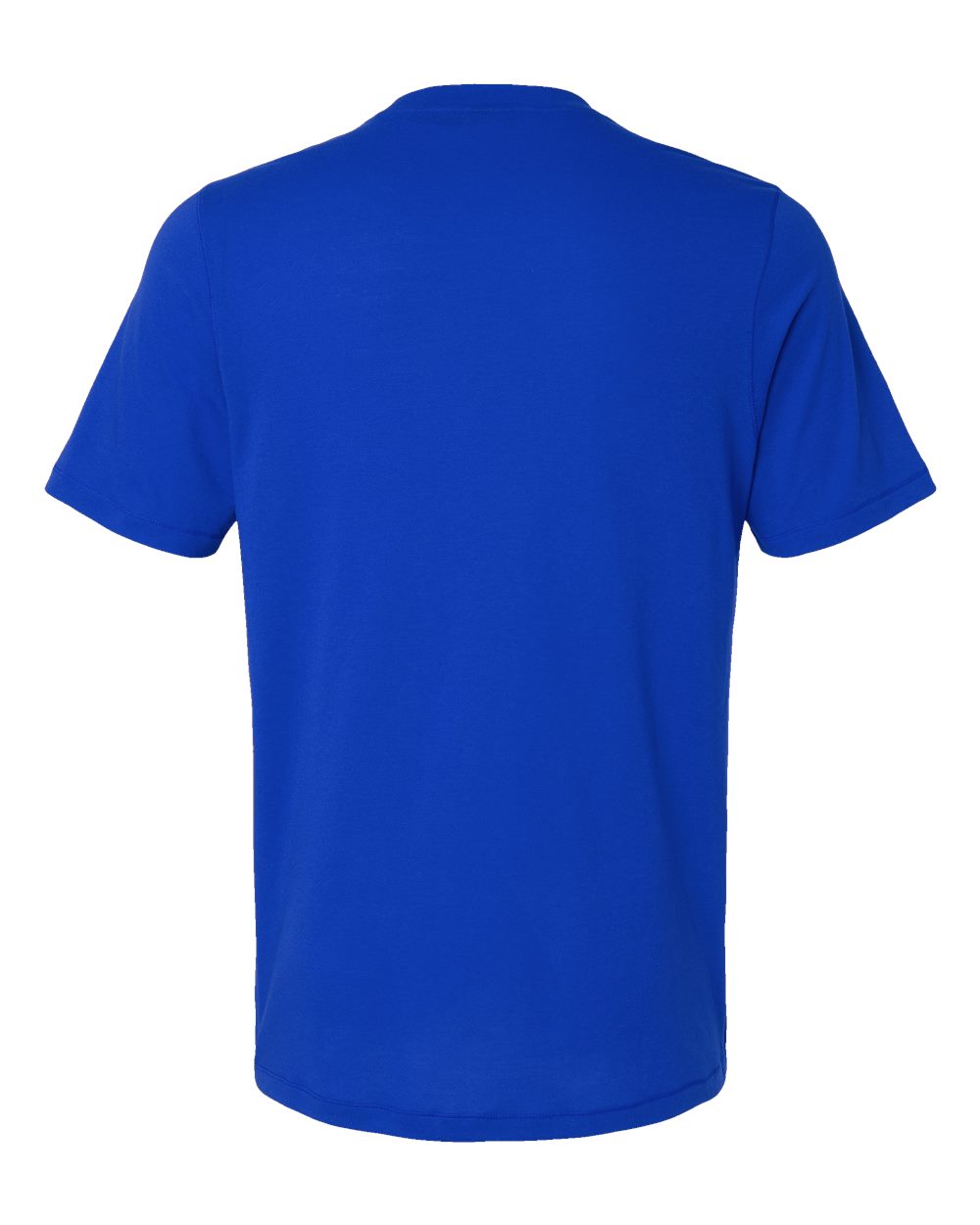 Rear View of Collegiate Royal Blended T-Shirt - A556