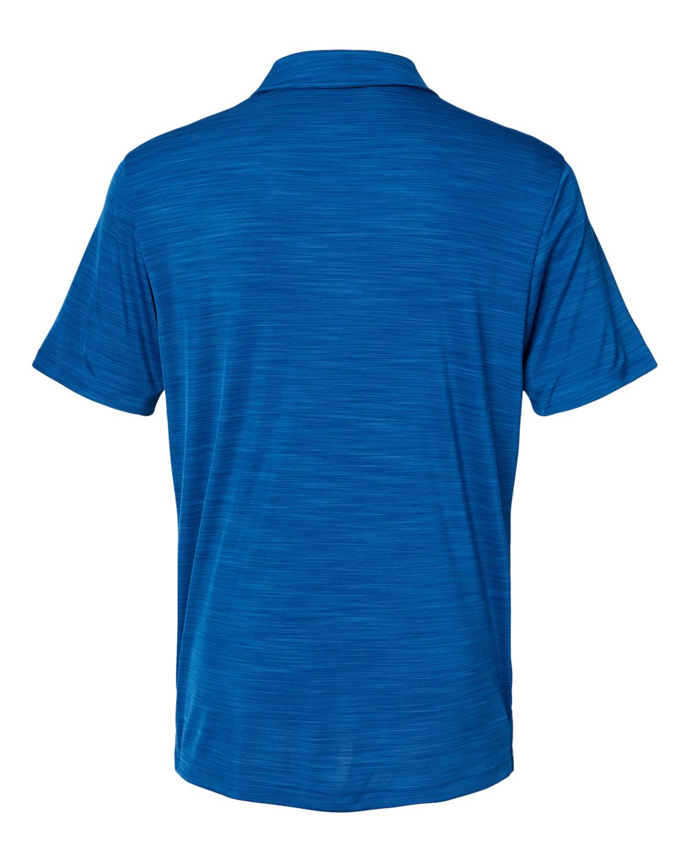 Rear View of Collegiate Royal Melange Mélange Polo - A402