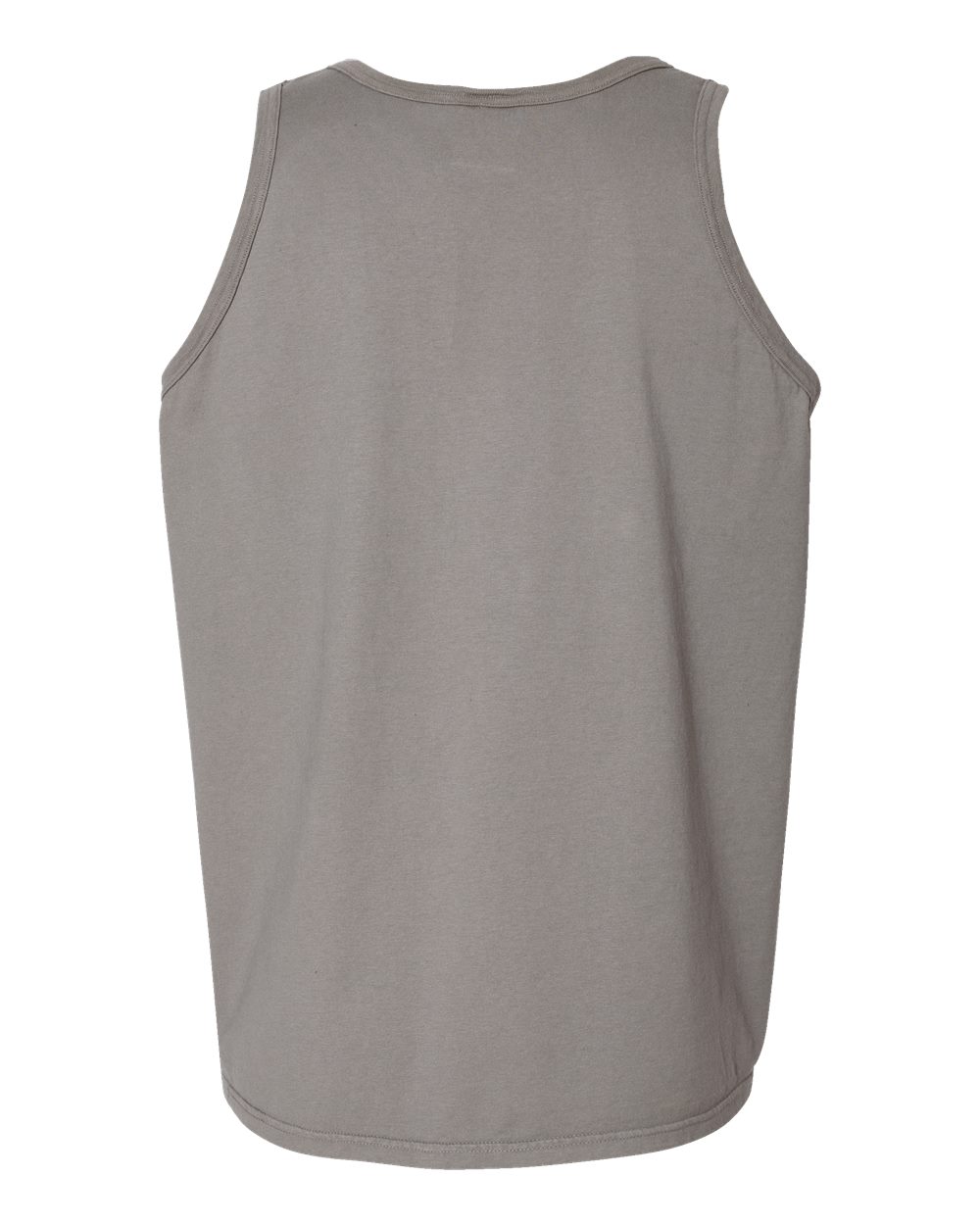 Rear View of Concrete Grey Garment-Dyed Unisex Tank Top - GDH300