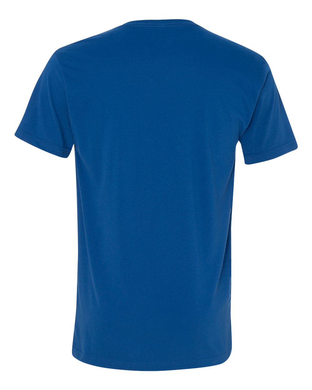 Rear View of Cool Blue Sueded V-Neck T-Shirt - 6440