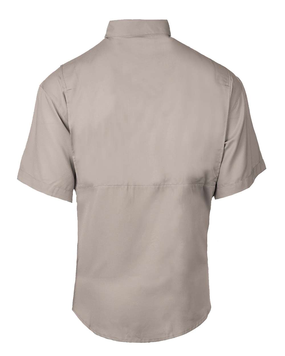 Rear View of Cool Grey Baja Short Sleeve Fishing Shirt - 2297