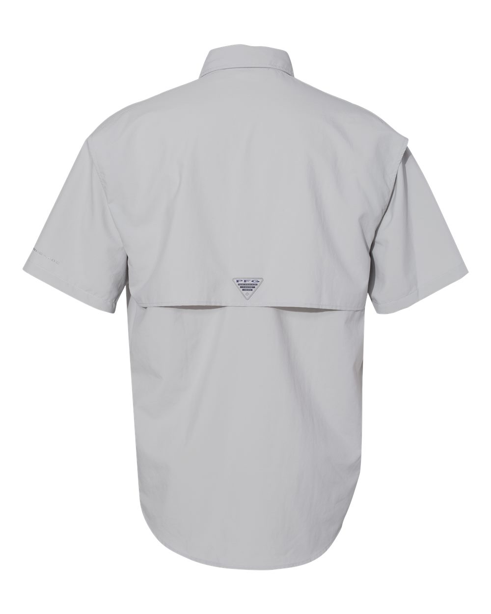 Rear View of Cool Grey PFG Bahama™ II Short Sleeve Shirt - 212464