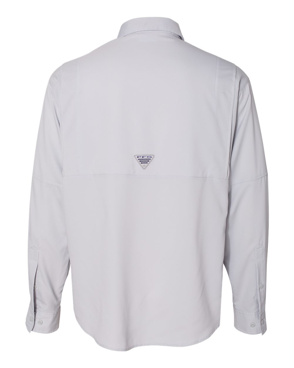 Rear View of Cool Grey PFG Tamiami™ II Long Sleeve Shirt - 128606