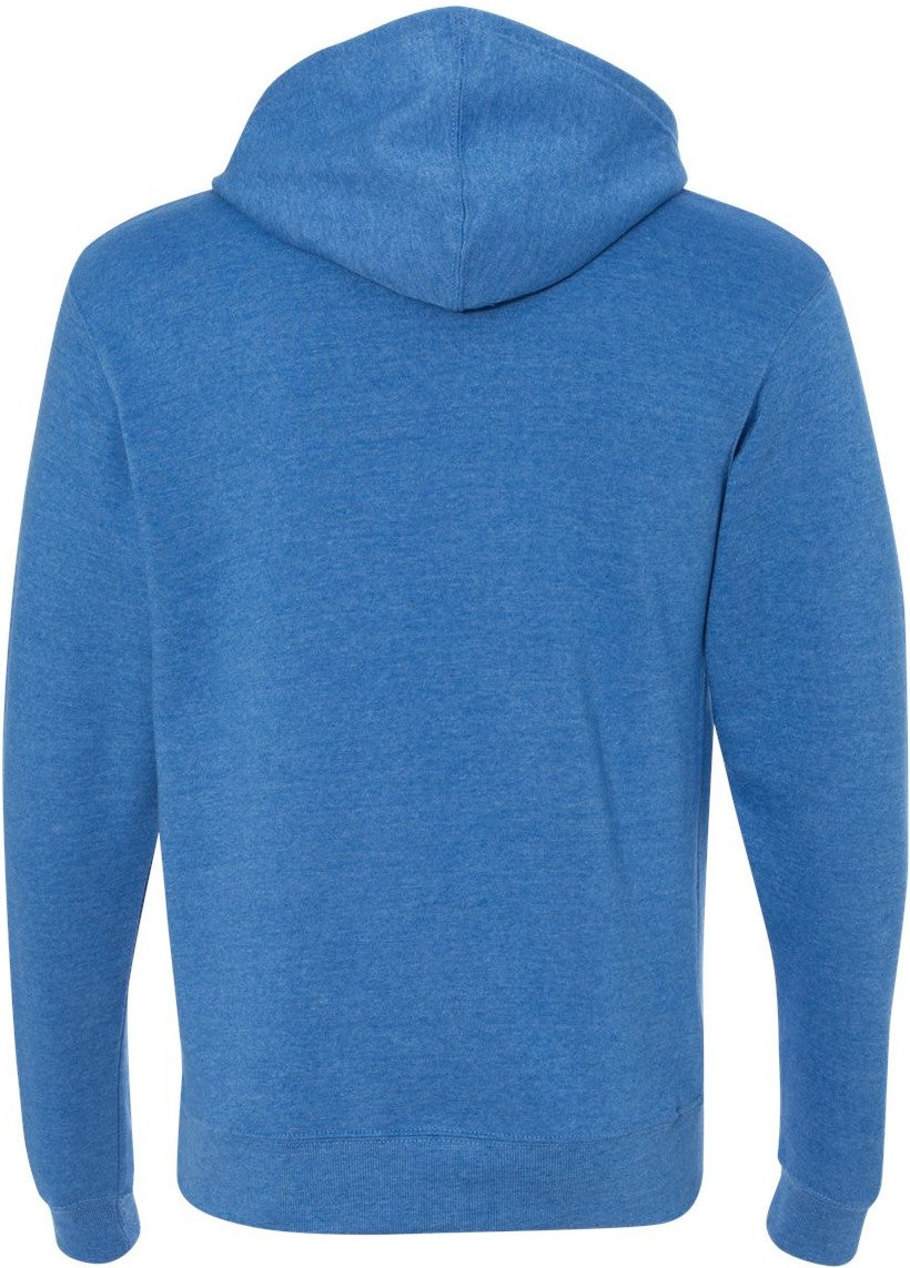 Rear View of Cool Royal Triblend Triblend Fleece Hooded Sweatshirt - 8871