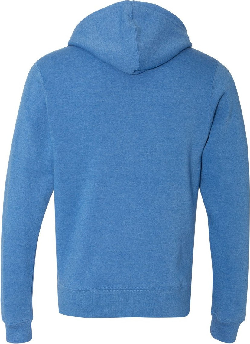 Rear View of Cool Royal Triblend Triblend Full-Zip Hooded Sweatshirt - 8872