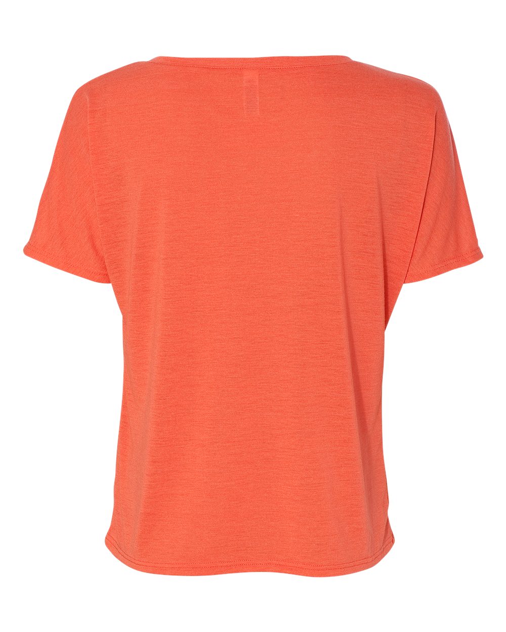 Rear View of Coral Women’s Slouchy V-Neck Tee - 8815