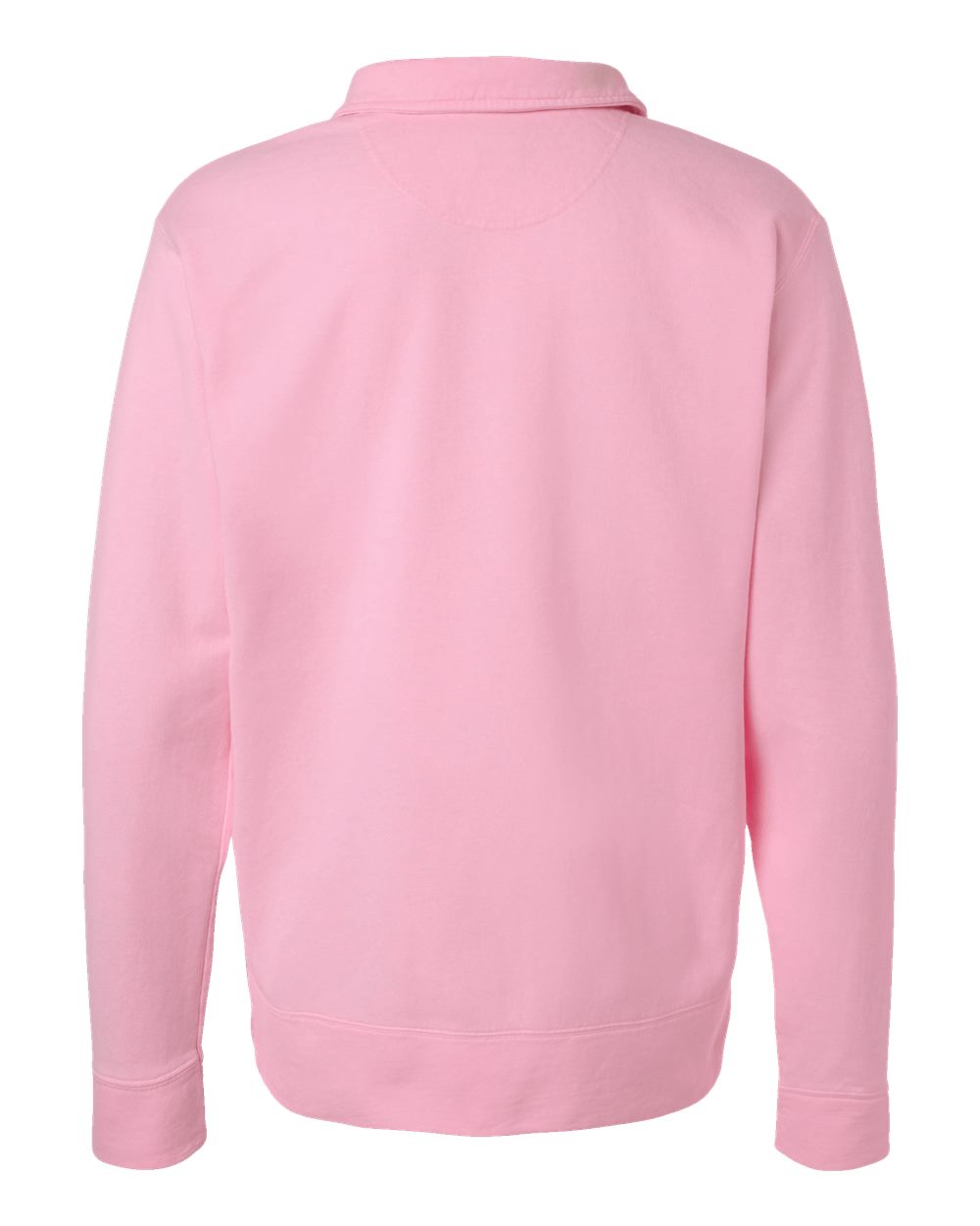 Rear View of Cotton Candy Garment-Dyed Polo Collar Sweatshirt - GDH490