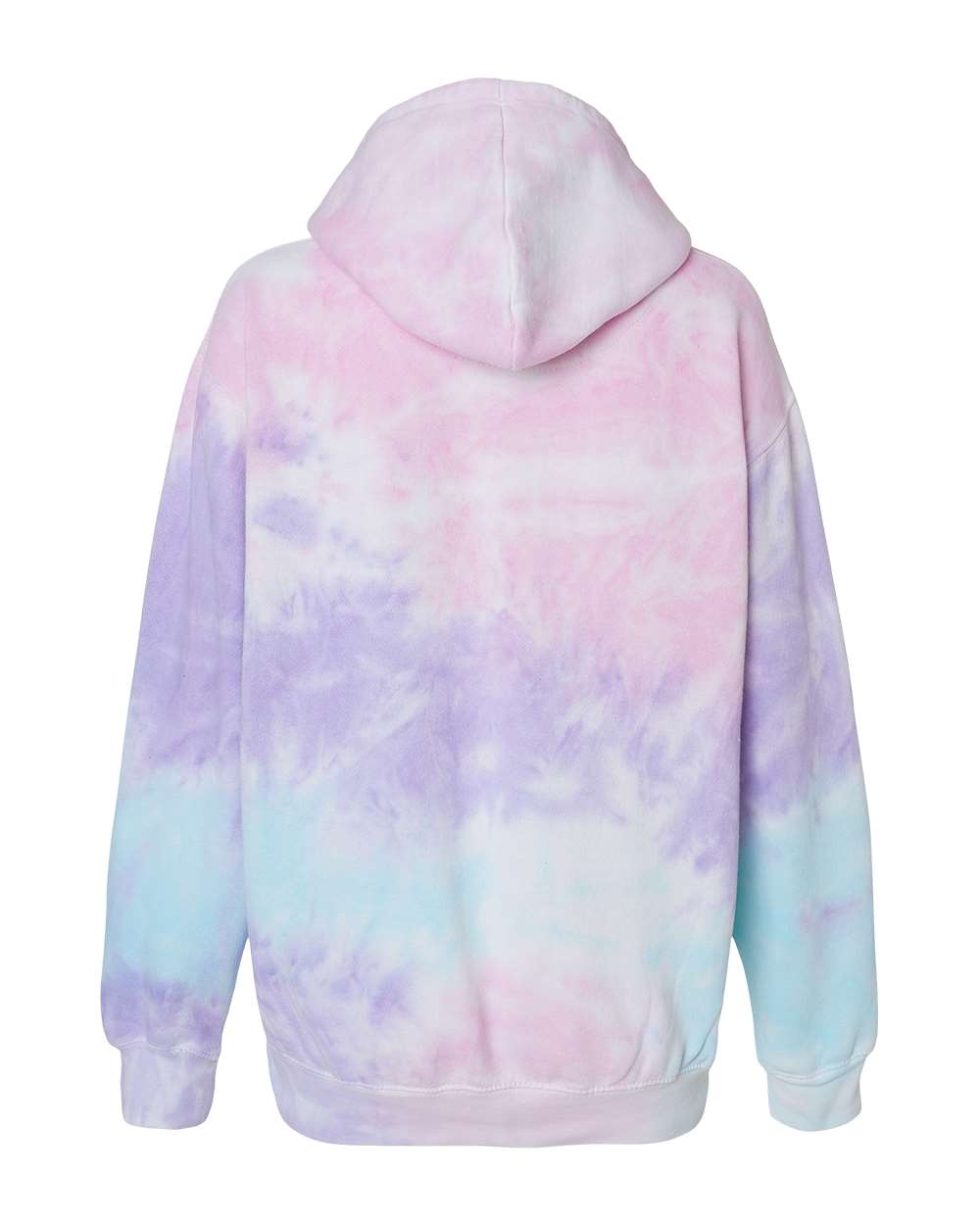 Rear View of Cotton Candy Youth Tie-Dyed Hooded Sweatshirt - 8777Y