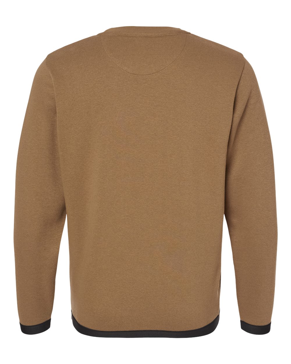 Rear View of Coyote Brown/ Black The Statement Fleece Crewneck Sweatshirt - 6789