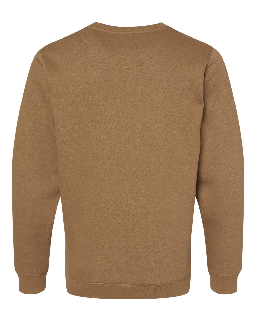 Rear View of Coyote Brown Elevated Fleece Crewneck Sweatshirt - 6925