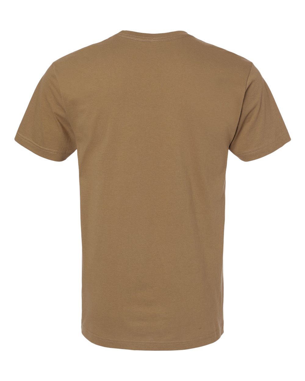 Rear View of Coyote Brown Fine Jersey Tee - 6901