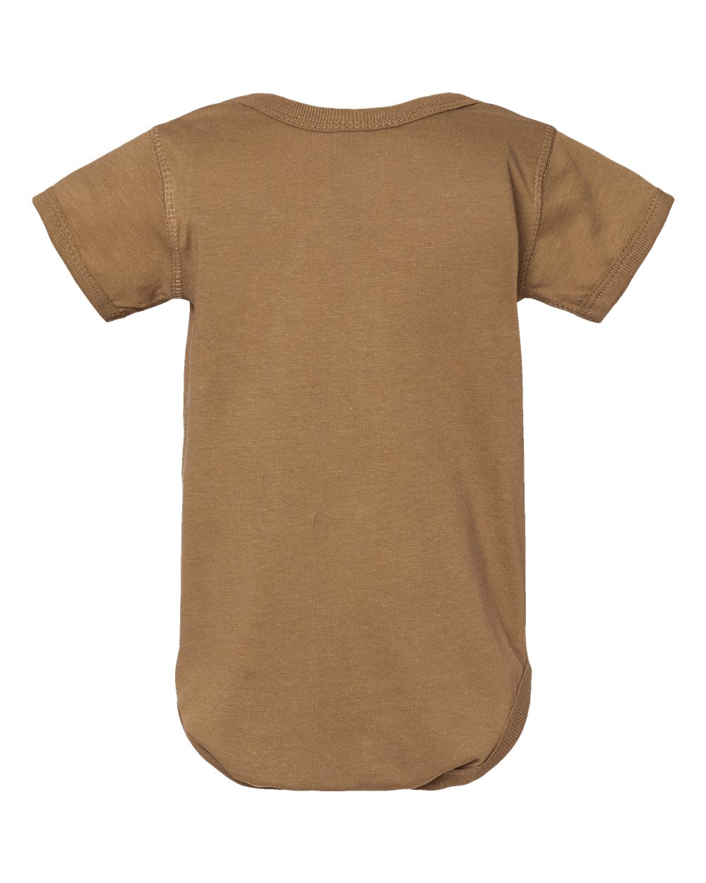 Rear View of Coyote Brown Infant Fine Jersey Bodysuit - 4424