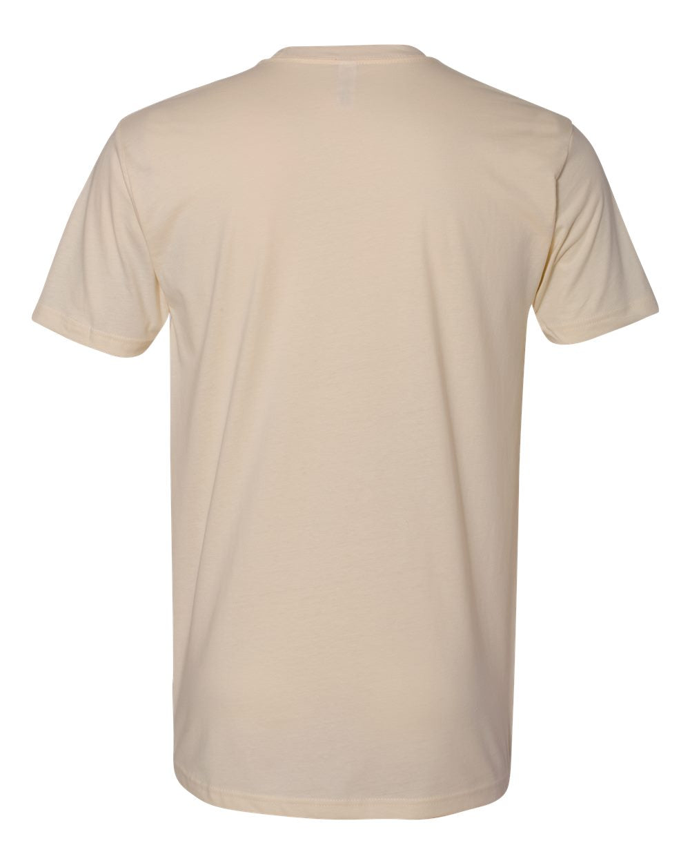 Rear View of Cream Cotton T-Shirt - 3600