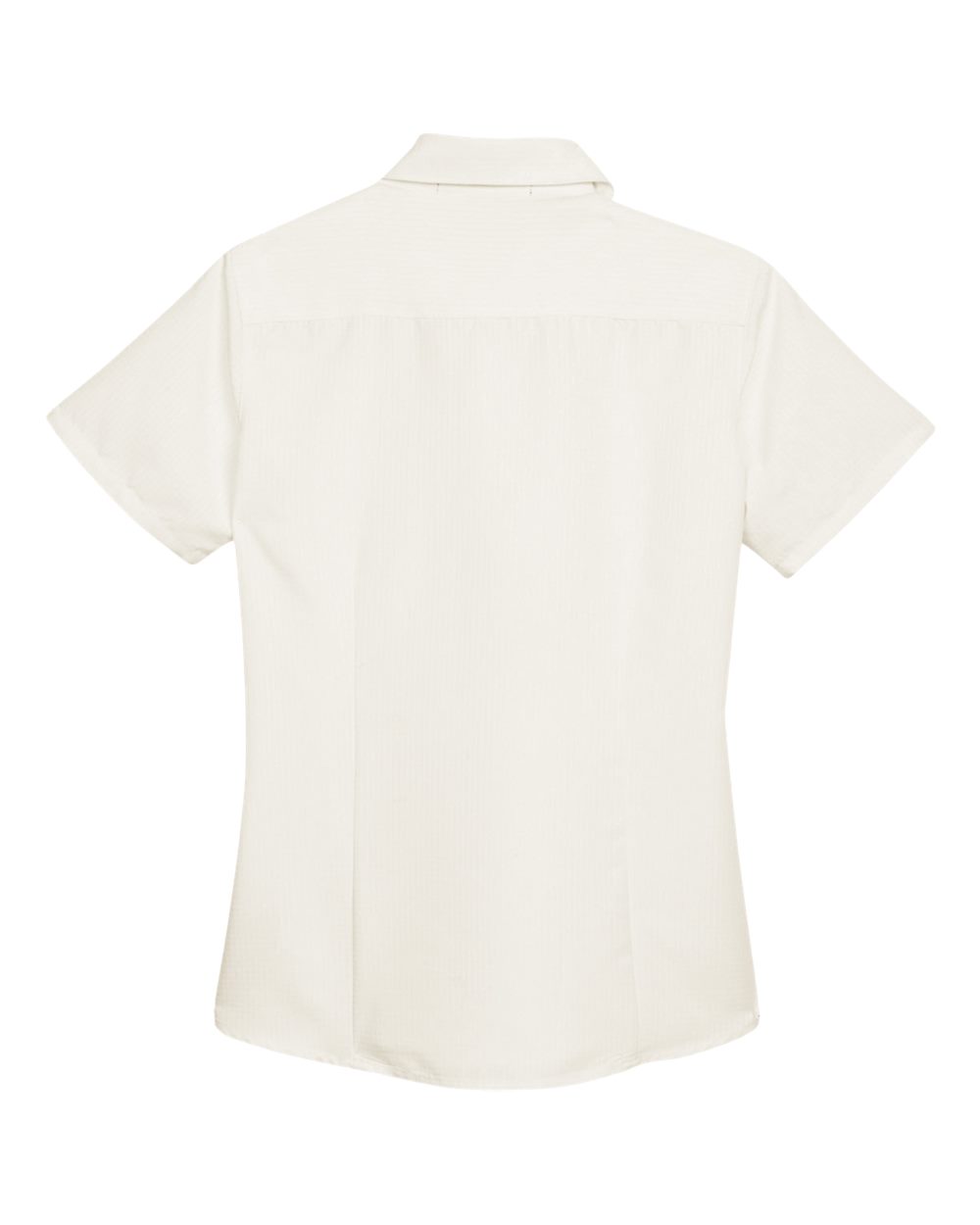 Rear View of Cream Women's Barbados Textured Camp Shirt - M560W