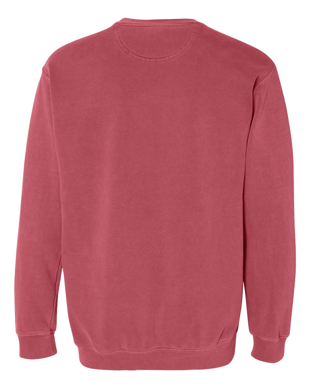 Rear View of Crimson Garment-Dyed Sweatshirt - 1566
