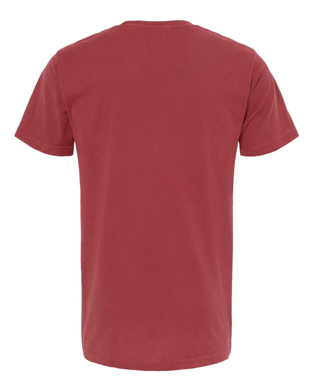 Rear View of Crimson Vintage Garment-Dyed T-Shirt - 6500M