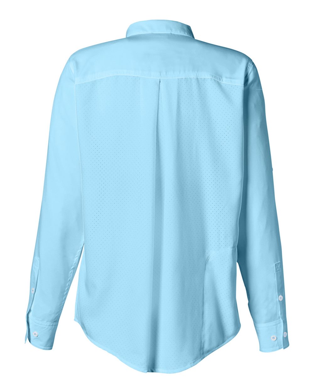 Rear View of Crystal Blue Women's Tide Point Long Sleeve Shirt - H615006
