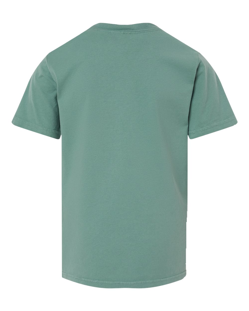 Rear View of Cypress Green Garment-Dyed Youth T-Shirt - GDH175