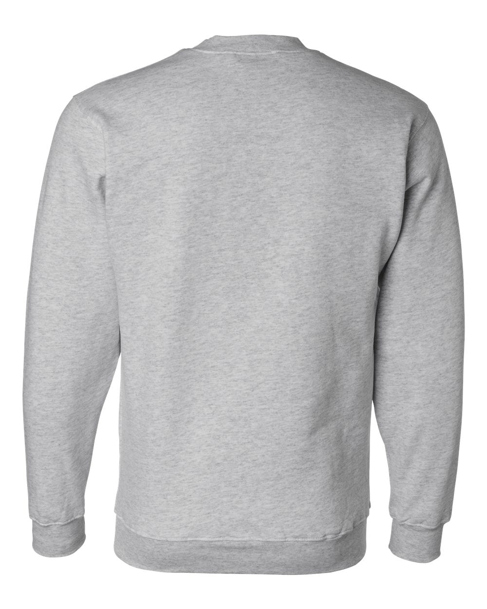 Rear View of Dark Ash USA-Made Crewneck Sweatshirt - 1102