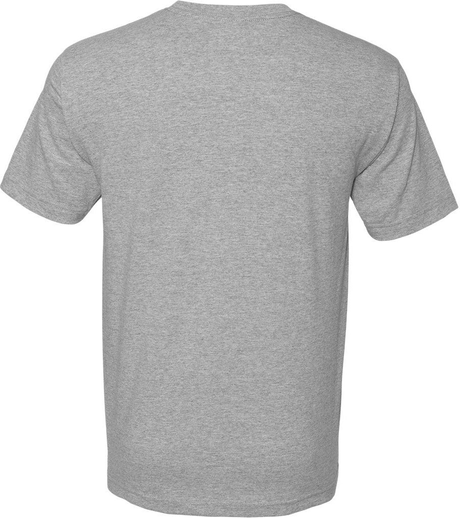 Rear View of Dark Ash USA-Made Midweight T-Shirt - 5040