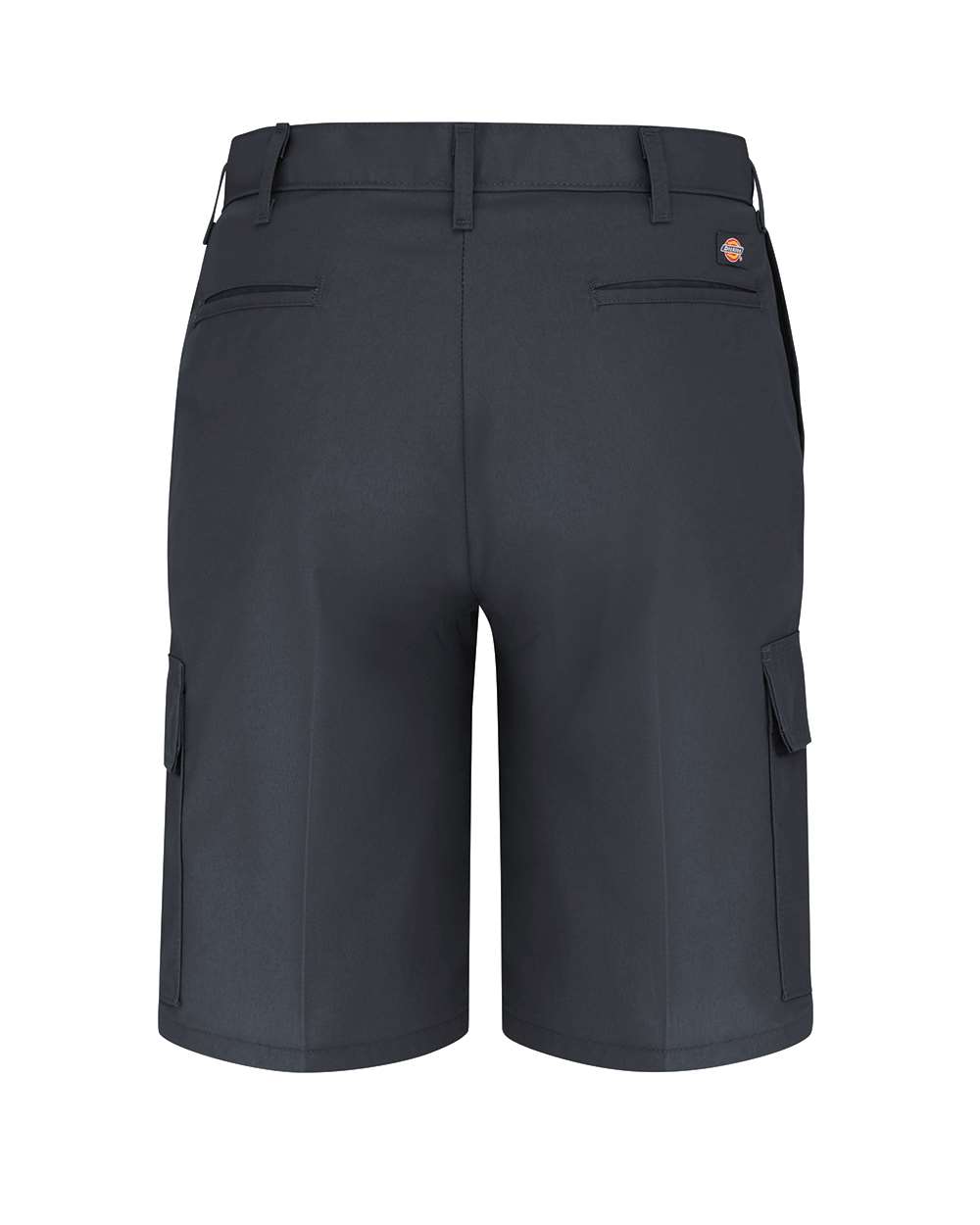 Rear View of Dark Charcoal 11" Industrial Cargo Shorts - LR00