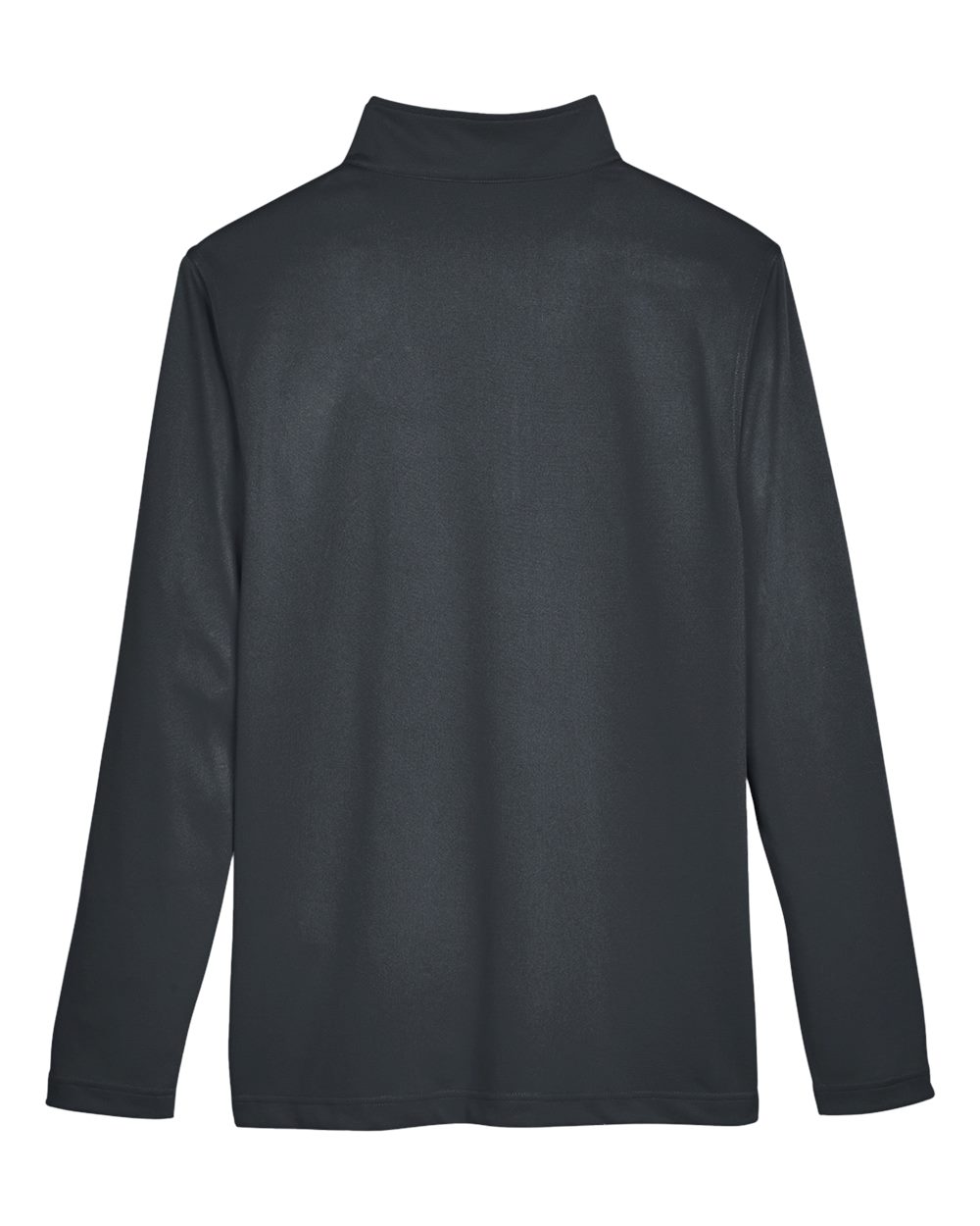 Rear View of Dark Charcoal Men's Advantage Snag Protection Plus Quarter-Zip Pullover - M748