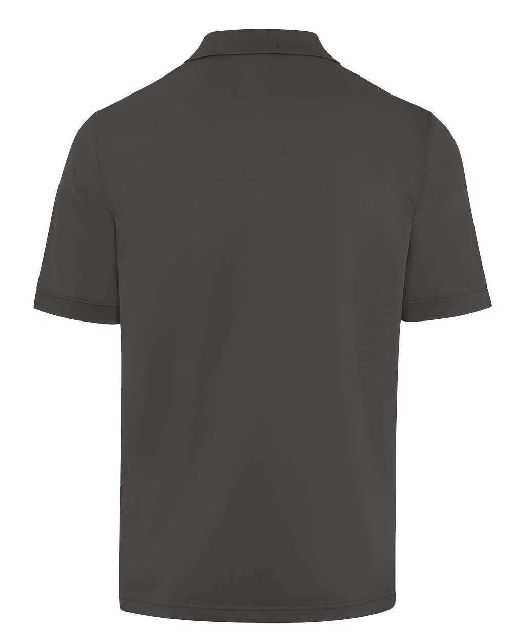 Rear View of Dark Charcoal Performance Short Sleeve Work Shirt With Pocket - LS44