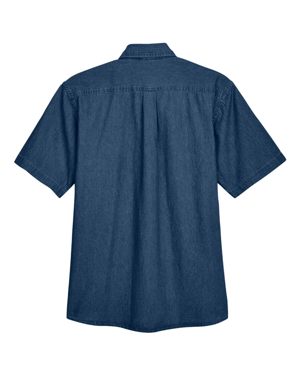 Rear View of Dark Denim Men's Denim Shirt - M550S