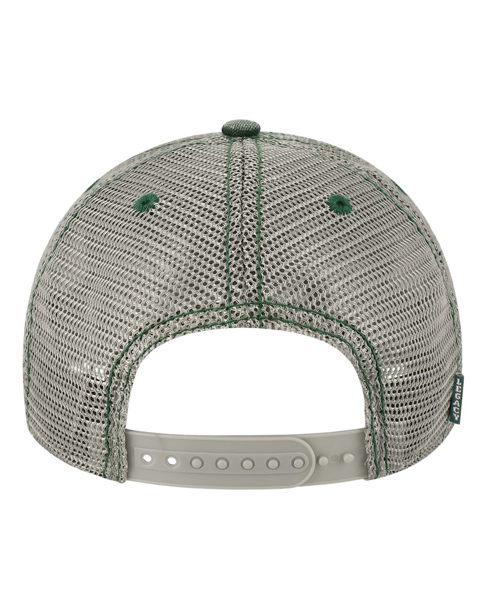 Rear View of Dark Green/ Grey Dashboard Trucker Cap - DTA