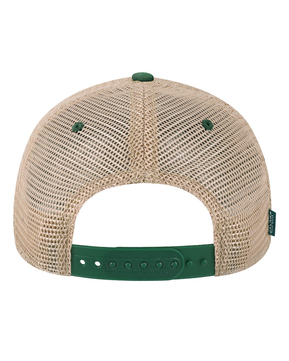 Rear View of Dark Green/ Khaki Old Favorite Trucker Cap - OFA