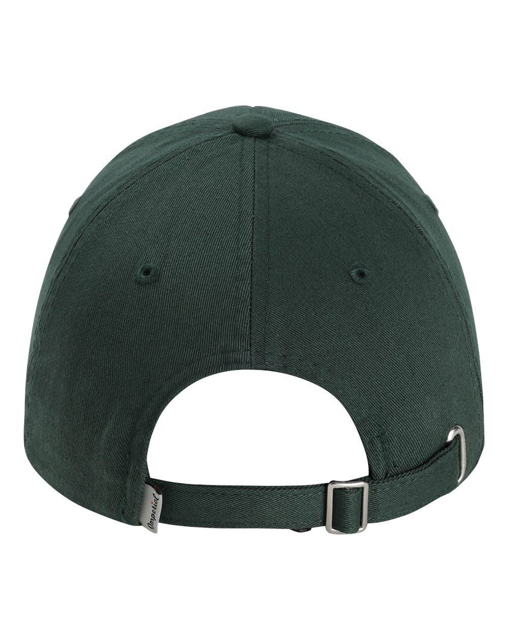 Rear View of Dark Green The Original Buckle Dad Hat - X210B