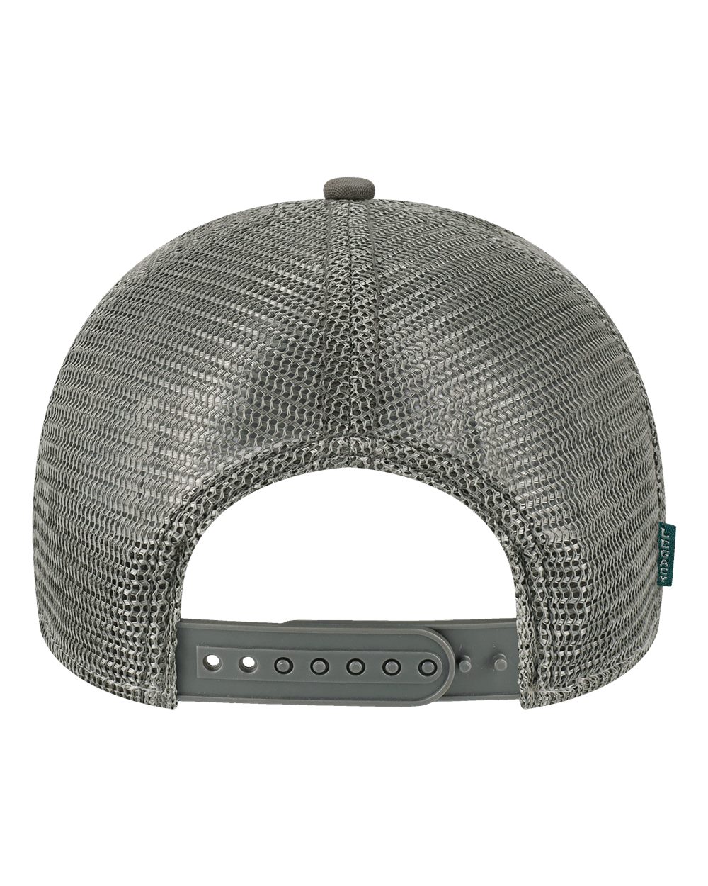 Rear View of Dark Grey/ Dark Grey Mid-Pro Snapback Trucker Cap - MPS