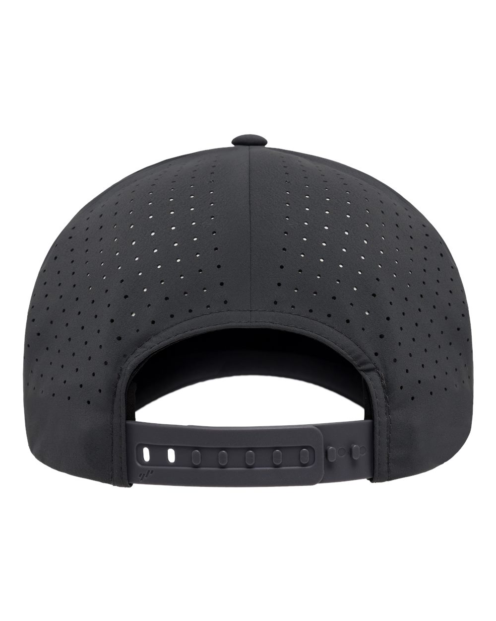 Rear View of Dark Grey Delta® Snapback Perforated Cap - 180AP