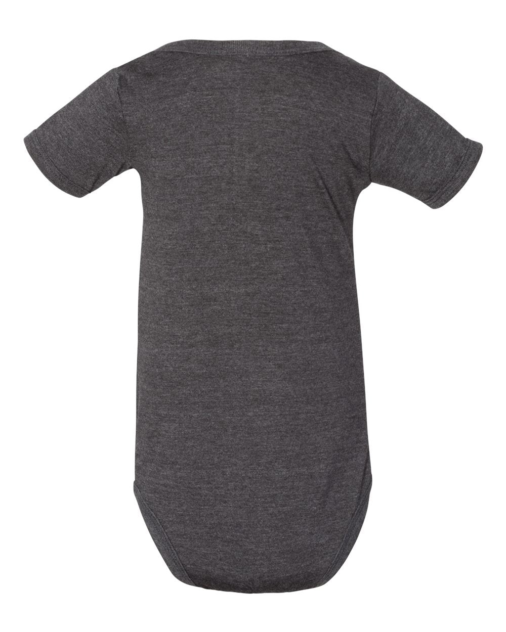 Rear View of Dark Grey Heather Infant Jersey One Piece - 100B